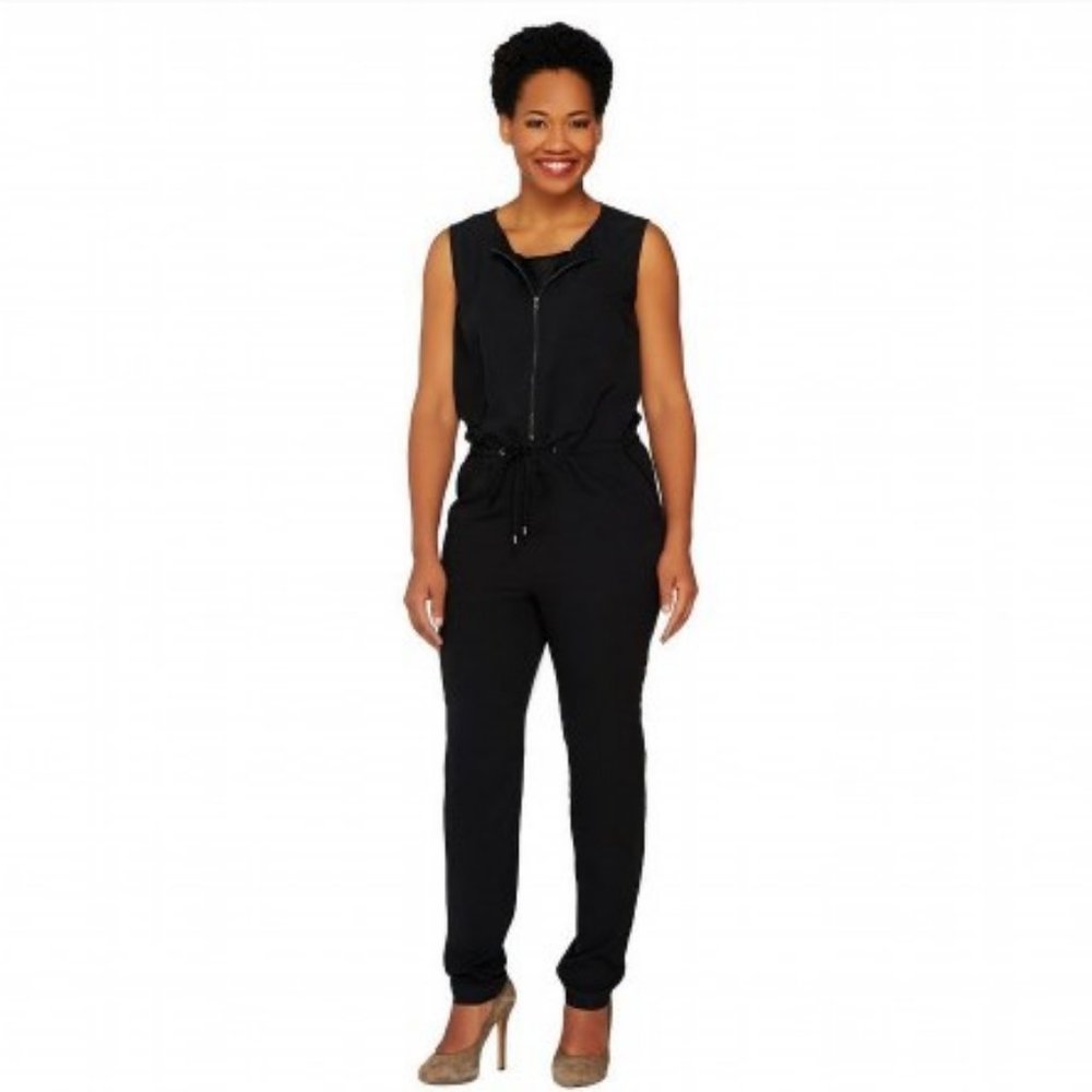 NWT‎ VIEW WALTER BAKER BLK SLEEVELESS JUMPSUIT 24P